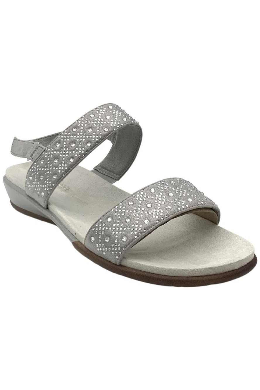Easy Spirit Hailsey Embellished 2-band Sandal Silver - Medium